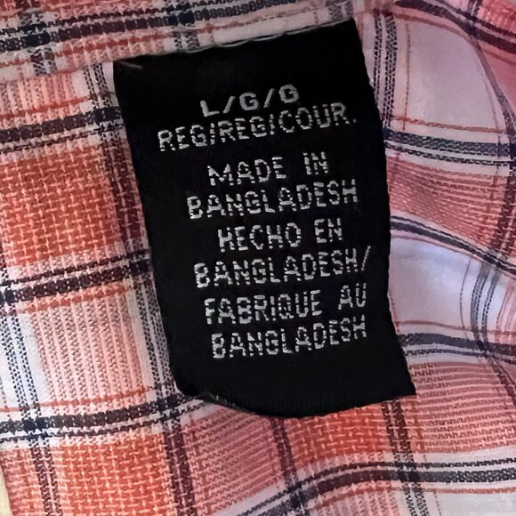 Men's Wrangler Riata Plaid Stripes Rodeo Arena Western Pocket Shirt - Large - Picture 15 of 15